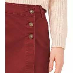 Buy ✔️ Chelsea & Violet Asymmetrical Hem Pocketed Suede Denim Mini 🌟 Skirt Sienna Red ⭐ -Chelsea Violet Sales unnamed file 1001