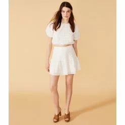 Brand new 😍 Chelsea & Violet Embroidered Eyelet Raglan Crew Neck Short Puff Sleeve Coordinating Crop Top Ultra White 💯 -Chelsea Violet Sales unnamed file 1007