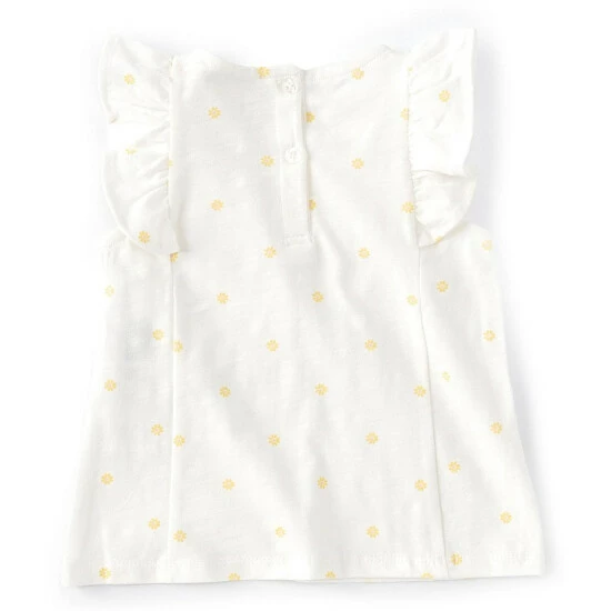 Best Pirce 🥰 Chelsea & Violet Baby Girls 12-24 Months Daisy Dot Print Ruffle Yoke Tank Top White ⌛ 4 Best Pirce 🥰 Chelsea & Violet Baby Girls 12-24 Months Daisy Dot Print Ruffle Yoke Tank Top White ⌛ - Image 2