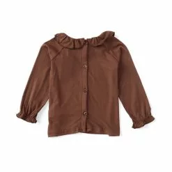 Best Sale ✔️ Chelsea & Violet Baby ⌛ Girls 12-24 Months Ruffle Neck Long Sleeve Top Brown ⌛ -Chelsea Violet Sales unnamed file 1034