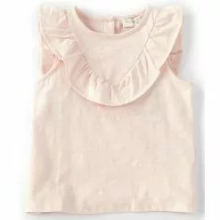 Budget ⌛ Chelsea & Violet Baby Girls 12-24 Months Ruffle Yoke Tank Top Light Pink 🔥