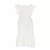 Hot Sale ✔️ Chelsea & Violet 🔥 Girls Big Girls 7-16 Square Neck Pom Pom Mini 🌟 Dress Off White ⌛ -Chelsea Violet Sales unnamed file 1045