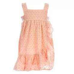 Coupon โค๏ธ Chelsea & Violet Little ๐คฉ Girls 2T-6X Asymmetric Eyelet Dress Light Pink ๐