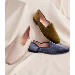 Best deal 🌟 Chelsea & Violet Lousa Velvet Slip-On Flats Moss ⌛ -Chelsea Violet Sales unnamed file 1068