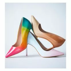 Best Pirce 😍 Chelsea & Violet Carre Ombre Pointed Toe Pumps Rainbow 😀 -Chelsea Violet Sales unnamed file 1083