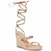 Wholesale ⭐ Chelsea & Violet Mariah Printed Ankle Wrap Wedge 🎉 Sandals Abstract Multi ❤️
