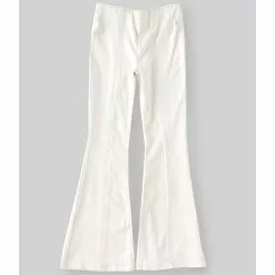 Hot Sale ✔️ Chelsea & Violet Girls Big Girls 7-16 Seamed Flare Pull-On Jeans Bleach ❤️ -Chelsea Violet Sales unnamed file 113