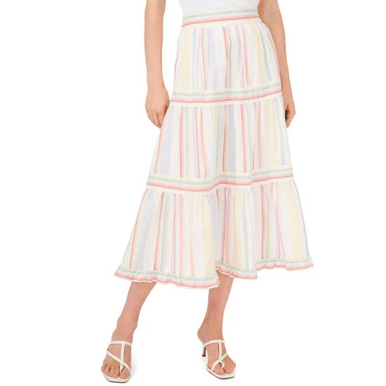 Deals ⌛ Chelsea & Violet Woven Multi Stripe Tiered A-Line 🤩 Skirt Santa Rosa Stripe ⌛ 3 Deals ⌛ Chelsea & Violet Woven Multi Stripe Tiered A-Line 🤩 Skirt Santa Rosa Stripe ⌛