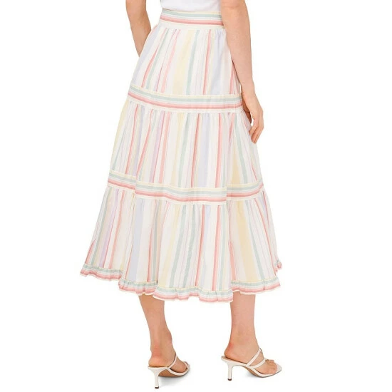 Deals ⌛ Chelsea & Violet Woven Multi Stripe Tiered A-Line 🤩 Skirt Santa Rosa Stripe ⌛ 4 Deals ⌛ Chelsea & Violet Woven Multi Stripe Tiered A-Line 🤩 Skirt Santa Rosa Stripe ⌛ - Image 2