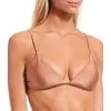 Cheapest ❤️ Chelsea & Violet Shiny Knit Jersey Triangle Bralette Swim Top Taupe 🥰 -Chelsea Violet Sales unnamed file 1163