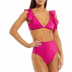 Brand new 🧨 Chelsea & Violet Family Matching Solid Ruffle Bralette Swim Top Fuchsia 😀 -Chelsea Violet Sales unnamed file 1182