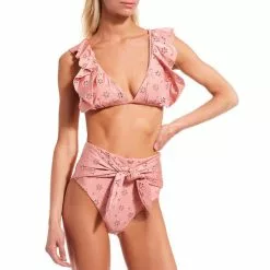 Best Pirce 🛒 Chelsea & Violet Forever Young Rosette Ruffle Bralette Swim Top 🎁 -Chelsea Violet Sales unnamed file 1193