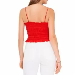 Coupon 🎁 Chelsea & Violet Sleeveless Square Neck Elastic Smocked Ruffle Hem Button Front Crop Top Flame Scarlet ⭐ 6 Coupon 🎁 Chelsea & Violet Sleeveless Square Neck Elastic Smocked Ruffle Hem Button Front Crop Top Flame Scarlet ⭐ -Chelsea Violet Sales unnamed file 1234