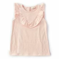 Wholesale 🧨 Chelsea & Violet Little Girls 2T-6X Ruffle Yoke Knit Tank Light Pink ⭐
