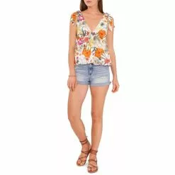 Cheapest ✔️ Chelsea & Violet Tropical Floral Print V-Neck Sleeveless Tie Shoulder Top Tropical Oasis 😍 -Chelsea Violet Sales unnamed file 1253