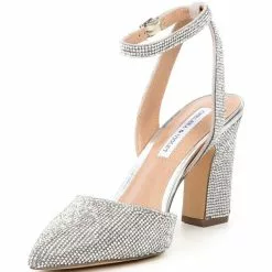 Coupon ⭐ Chelsea & Violet Mary Rhinestone Embellished Pointed Toe Pumps Silver 👍 -Chelsea Violet Sales unnamed file 130