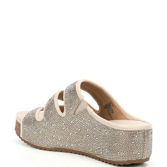 Outlet π₯ Chelsea & Violet Mel Rhinestone Embellished Three-Band Wedges Light Grey β 5 Outlet π₯ Chelsea & Violet Mel Rhinestone Embellished Three-Band Wedges Light Grey β - Image 3