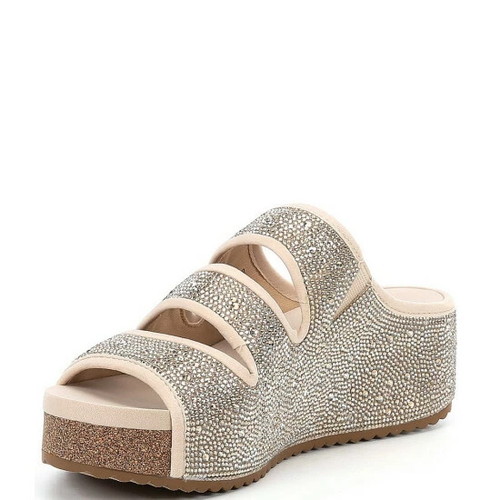 Outlet π₯ Chelsea & Violet Mel Rhinestone Embellished Three-Band Wedges Light Grey β 6 Outlet π₯ Chelsea & Violet Mel Rhinestone Embellished Three-Band Wedges Light Grey β - Image 4