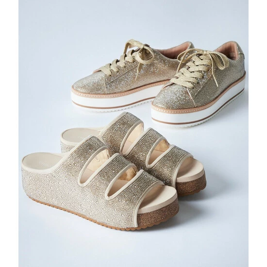 Outlet π₯ Chelsea & Violet Mel Rhinestone Embellished Three-Band Wedges Light Grey β 9 Outlet π₯ Chelsea & Violet Mel Rhinestone Embellished Three-Band Wedges Light Grey β - Image 7