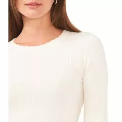 Hot Sale ⌛ Chelsea & Violet Crew Neck Long Button Cuff Sleeve Ribbed Knit Sweater Olivine 😍 -Chelsea Violet Sales unnamed file 153