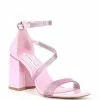 Discount ⌛ Chelsea & Violet Rhinestone Embellished Block Heel 😀 Dress Sandals Pink ✨ -Chelsea Violet Sales unnamed file 154