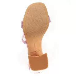 Discount ⌛ Chelsea & Violet Rhinestone Embellished Block Heel 😀 Dress Sandals Pink ✨ -Chelsea Violet Sales unnamed file 159