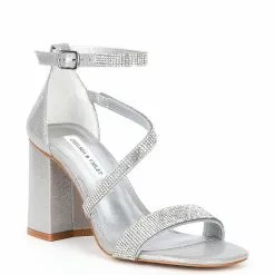 Discount ⌛ Chelsea & Violet Rhinestone Embellished Block Heel 😀 Dress Sandals Pink ✨ -Chelsea Violet Sales unnamed file 162