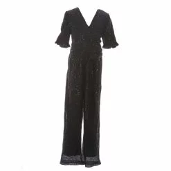 Outlet ✔️ Chelsea & Violet 🛒 Girls Big Girls 7-16 Short Puff Sleeve Sequin Embellished Jumpsuit Black 😀 -Chelsea Violet Sales unnamed file 194