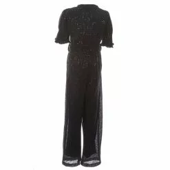 Outlet ✔️ Chelsea & Violet 🛒 Girls Big Girls 7-16 Short Puff Sleeve Sequin Embellished Jumpsuit Black 😀 -Chelsea Violet Sales unnamed file 195