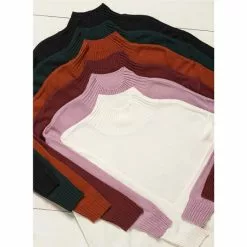 Best Sale 🛒 Chelsea & Violet Big Girls 7-16 Ribbed Mock Neck Sweater Elderberry 🌟 -Chelsea Violet Sales unnamed file 203