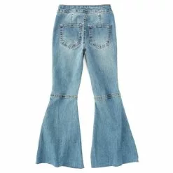 Brand new 🧨 Chelsea & Violet Girls Big Girls 7-16 Denim Exaggerated Flare Jeans Med Stone 😉 -Chelsea Violet Sales unnamed file 211