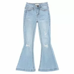 Coupon ๐ Chelsea & Violet Girls Big Girls 7-16 High Rise Flare Denim ๐ Jeans Light Wash โ๏ธ