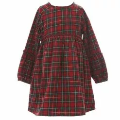 Best Pirce ❤️ Chelsea & Violet 🥰 Girls Little Girls 2-6X Tartan Plaid Cord Dress ✔️