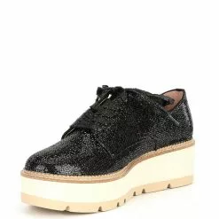 Budget 🎉 Chelsea & Violet Insta Rhinestone Embellished Lace-Up Platform Oxfords Black ❤️ -Chelsea Violet Sales unnamed file 269