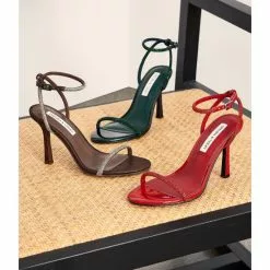 Promo ❤️ Chelsea & Violet Bonita Jeweled Ankle Strap ✔️ Dress Sandals Red 🥰 -Chelsea Violet Sales unnamed file 29