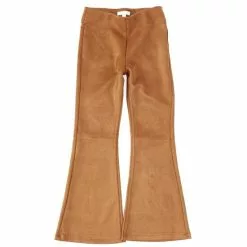 Best Sale ✔️ Chelsea & Violet 🎁 Girls Big Girls 7-16 Faux-Suede Pull-On Flare Pants Pecan 🔥