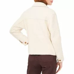 Hot Sale ❤️ Chelsea & Violet Faux Fur Long Sleeve Notch Lapel Cozy Statement Jacket Natural 😀 -Chelsea Violet Sales unnamed file 315