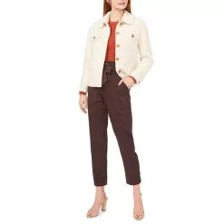 Hot Sale ❤️ Chelsea & Violet Faux Fur Long Sleeve Notch Lapel Cozy Statement Jacket Natural 😀 -Chelsea Violet Sales unnamed file 316