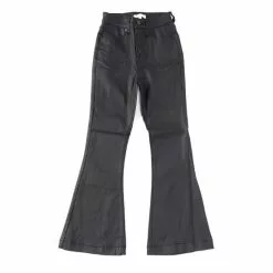 Coupon ๐ Chelsea & Violet Girls Big Girls 7-16 Coated Denim Flared Pants Black ๐