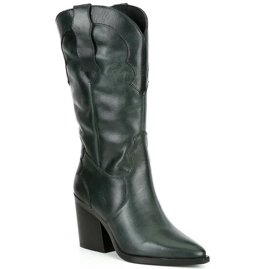 Brand new π Chelsea & Violet Fexx Leather Block Heel Western Boots Green Onyx π₯° 3 Brand new π Chelsea & Violet Fexx Leather Block Heel Western Boots Green Onyx π₯°