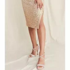 Hot Sale 🎁 Chelsea & Violet Queen Rhinestone Embellished Strappy Dress 🛒 Sandals Nude ⭐ -Chelsea Violet Sales unnamed file 363