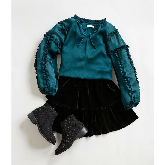 Best reviews of 🤩 Chelsea & Violet Girls Big Girls 7-16 Tiered Velvet Ruffled Skirt Black ✨ 4 Best reviews of 🤩 Chelsea & Violet Girls Big Girls 7-16 Tiered Velvet Ruffled Skirt Black ✨ - Image 2