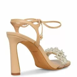 Best Sale 😉 Chelsea & Violet Tristy Pearl Embellished Square Toe 👍 Sandals Beige ✨ -Chelsea Violet Sales unnamed file 413