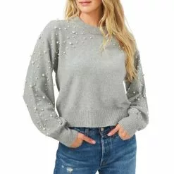 Cheapest ❤️ Chelsea & Violet Mock Neck Drop Shoulder Long Balloon Pearl Boucle Statement Sweater Silver Heather ✔️ 21 Cheapest ❤️ Chelsea & Violet Mock Neck Drop Shoulder Long Balloon Pearl Boucle Statement Sweater Silver Heather ✔️ -Chelsea Violet Sales unnamed file 43