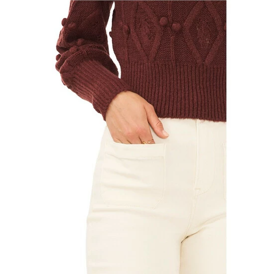 Top 10 โค๏ธ Chelsea & Violet High Rise Patch Pocket Stretch Denim Flare ๐ฅ Jeans Toasted Ivory โ๏ธ 5 Top 10 โค๏ธ Chelsea & Violet High Rise Patch Pocket Stretch Denim Flare ๐ฅ Jeans Toasted Ivory โ๏ธ - Image 3