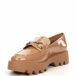 Best deal ⌛ Chelsea & Violet Vera Patent Slip-On Lug Sole Loafers Latte 🛒 -Chelsea Violet Sales unnamed file 519