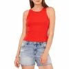 Brand new 😀 Chelsea & Violet Cropped Racer Crew Neck Sleeveless Knit Tee Flame Scarlet 😍 -Chelsea Violet Sales unnamed file 544