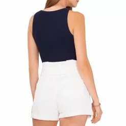 Brand new 😀 Chelsea & Violet Cropped Racer Crew Neck Sleeveless Knit Tee Flame Scarlet 😍 -Chelsea Violet Sales unnamed file 547