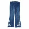 New 😉 Chelsea & Violet Little Girls 2T-6X Embroidered Denim Wide Leg Pull-On Jeans Dark Stone ⌛ -Chelsea Violet Sales unnamed file 558