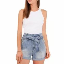 Promo ⌛ Chelsea & Violet Cropped Racer Crew Neck Sleeveless Ribbed Knit Tank Top Black 🔥 -Chelsea Violet Sales unnamed file 571